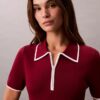 Rochie midi cu bordură colorată