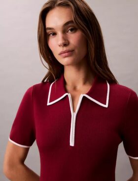 Rochie midi cu bordură colorată