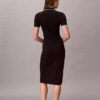 Rochie midi cu bordură colorată