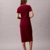 Rochie midi cu bordură colorată