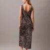 Rochie midi cu imprimeu satinat Rochie midi cu imprimeu satinat