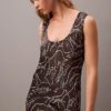 Rochie midi cu imprimeu satinat Rochie midi cu imprimeu satinat