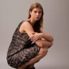 Rochie midi cu imprimeu satinat Rochie midi cu imprimeu satinat