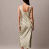 Rochie midi cu imprimeu satinat Rochie midi cu imprimeu satinat