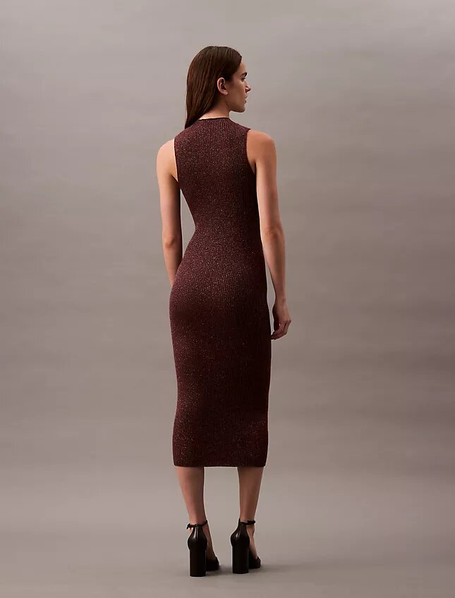 Rochie midi cu lurex Rochie midi cu lurex
