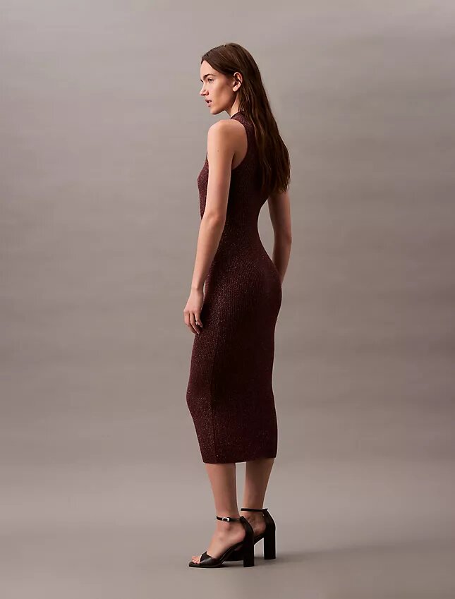 Rochie midi cu lurex Rochie midi cu lurex