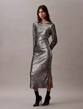 Rochie midi cu paiete