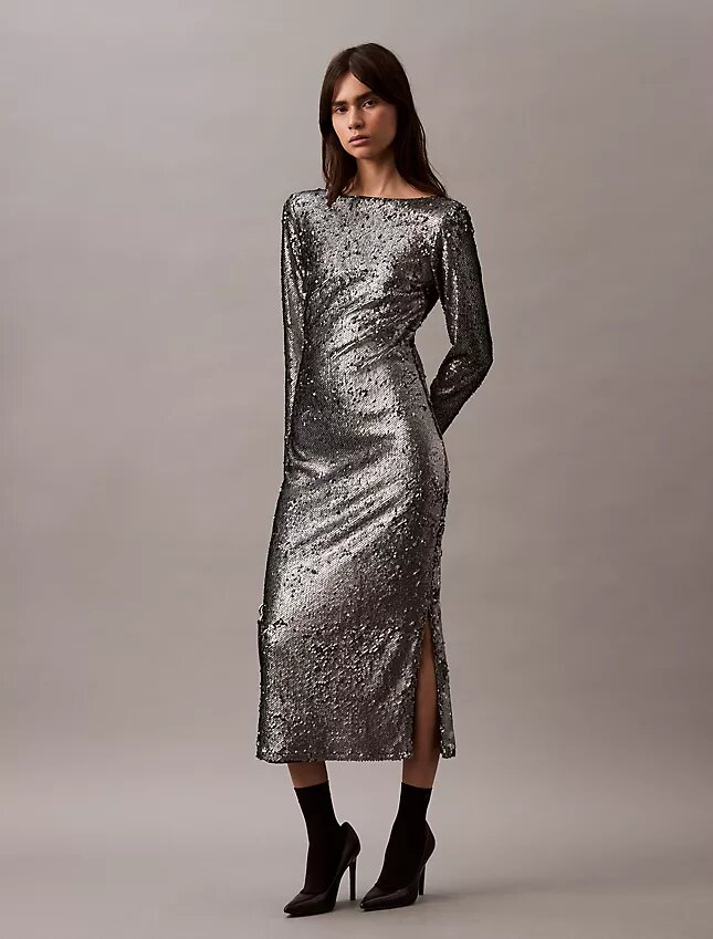 Rochie midi cu paiete Rochie midi cu paiete