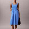 Rochie midi cu volane Rochie midi cu volane