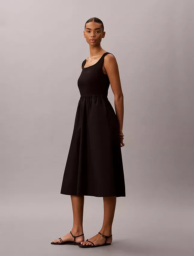 Rochie midi cu volane Rochie midi cu volane