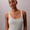 Rochie midi din amestec de in, cu decolteu rotund Rochie midi din amestec de in, cu decolteu rotund