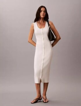Rochie midi din bumbac fin