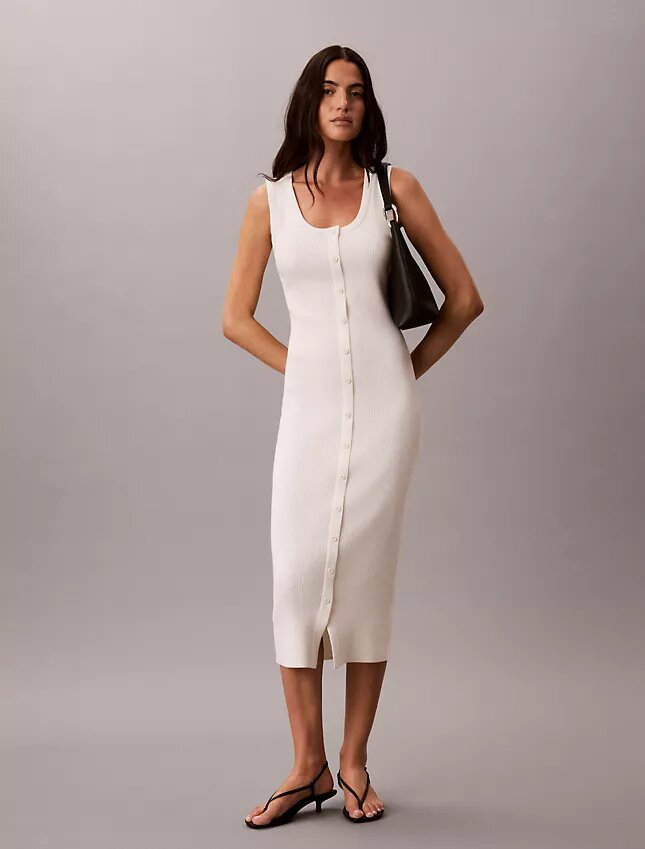 Rochie midi din bumbac fin Rochie midi din bumbac fin