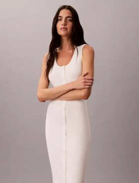 Rochie midi din bumbac fin