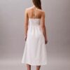 Rochie midi din bumbac twill cu gât halter
