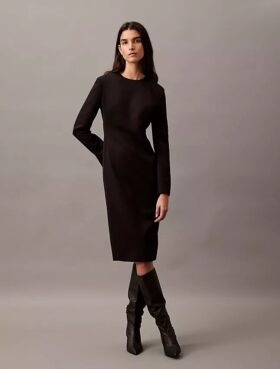Rochie midi din crep