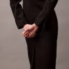 Rochie midi din crep Rochie midi din crep