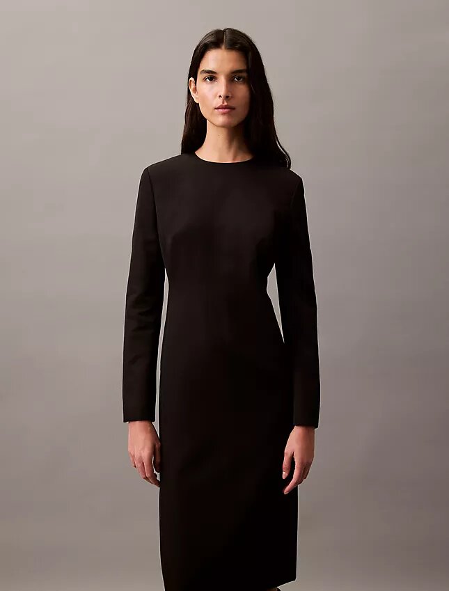 Rochie midi din crep Rochie midi din crep