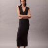 Rochie midi din tricot fără mâneci Rochie midi din tricot fără mâneci