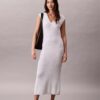 Rochie midi din tricot fără mâneci Rochie midi din tricot fără mâneci