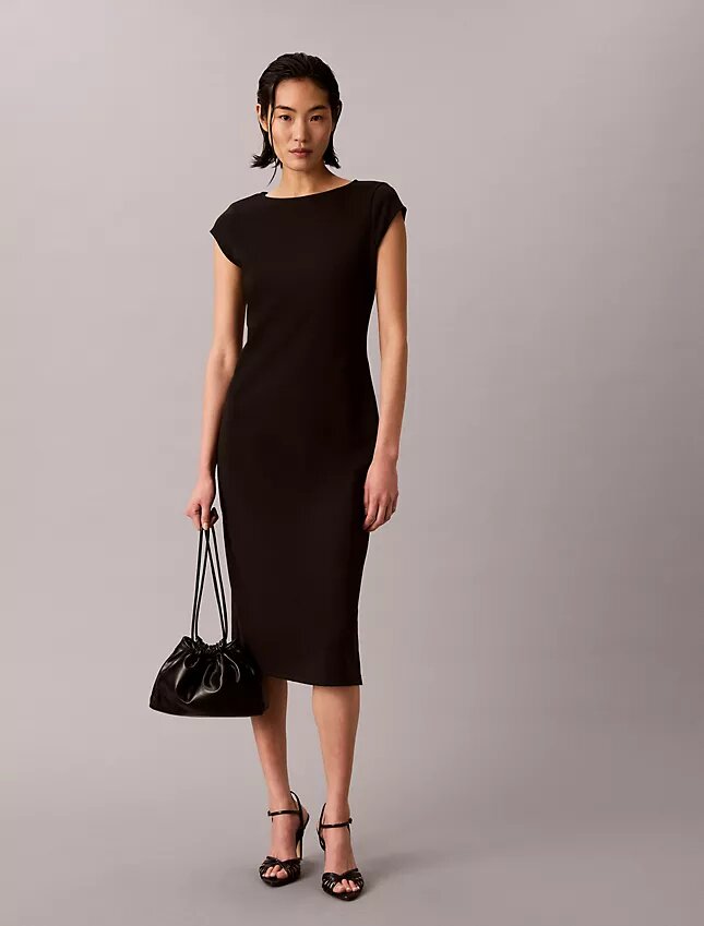 Rochie midi din tricot Ponte Rochie midi din tricot Ponte