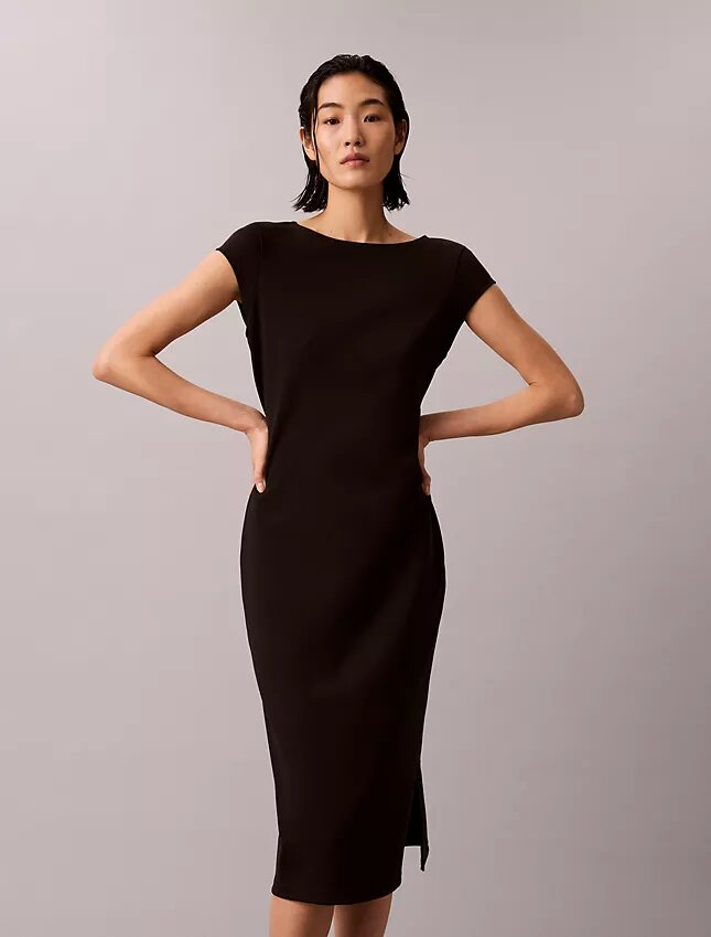 Rochie midi din tricot Ponte Rochie midi din tricot Ponte