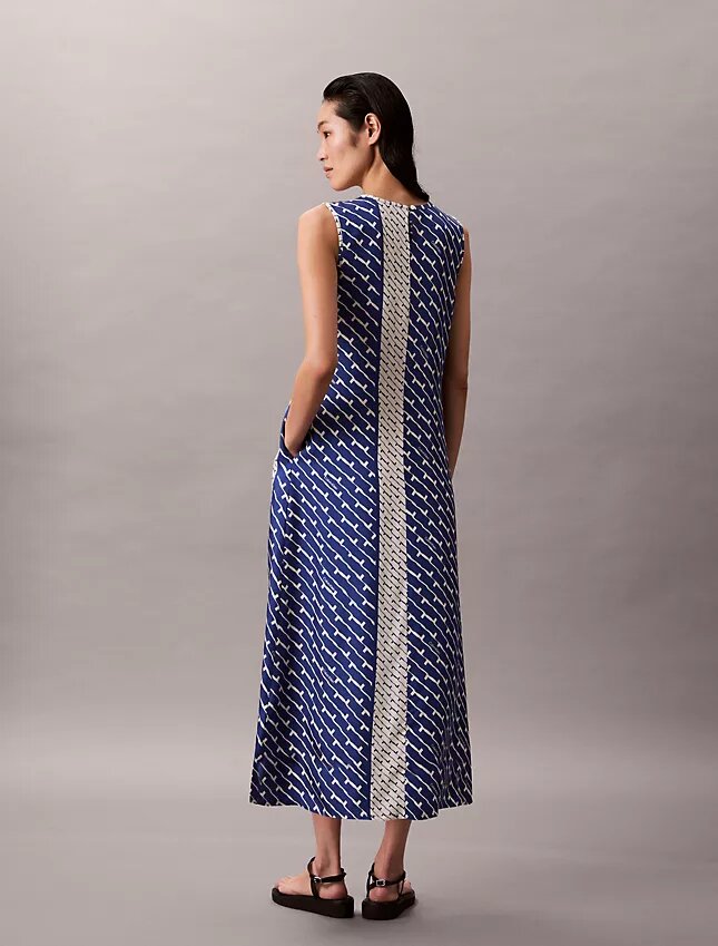 Rochie midi din twill de viscoză imprimat Rochie midi din twill de viscoză imprimat