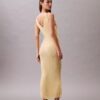 Rochie midi din viscoză cu nervuri Rochie midi din viscoză cu nervuri