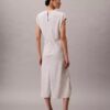 Rochie midi dreptă cu imprimeu