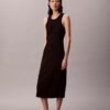 Rochie midi fără mâneci cu logo Calvin Klein Rochie midi fără mâneci cu logo Calvin Klein