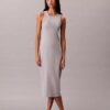 Rochie midi fără mâneci cu logo Calvin Klein Rochie midi fără mâneci cu logo Calvin Klein