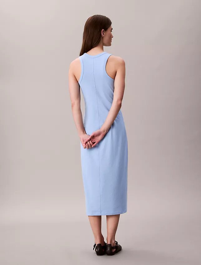Rochie midi fără mâneci cu logo Calvin Klein Rochie midi fără mâneci cu logo Calvin Klein