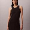 Rochie midi fără mâneci cu logo Calvin Klein Rochie midi fără mâneci cu logo Calvin Klein