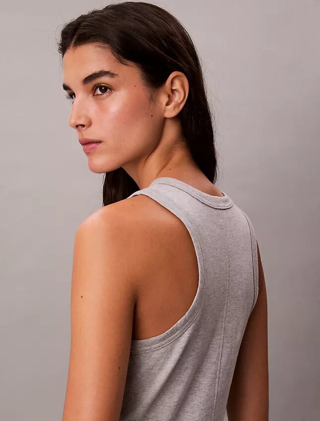 Rochie midi fără mâneci cu logo Calvin Klein Rochie midi fără mâneci cu logo Calvin Klein