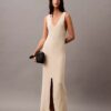 Rochie midi fără mâneci cu nervuri bouclé Rochie midi fără mâneci cu nervuri bouclé