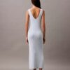 Rochie midi fără mâneci cu nervuri bouclé Rochie midi fără mâneci cu nervuri bouclé