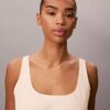 Rochie midi fără mâneci din poplin de bumbac Rochie midi fără mâneci din poplin de bumbac