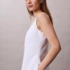 Rochie midi fără mâneci din poplin de bumbac Rochie midi fără mâneci din poplin de bumbac