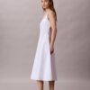 Rochie midi fără mâneci din poplin de bumbac Rochie midi fără mâneci din poplin de bumbac