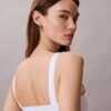 Rochie midi fără mâneci din poplin de bumbac Rochie midi fără mâneci din poplin de bumbac