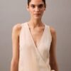 Rochie midi înfășurată cu dungi fluide Rochie midi înfășurată cu dungi fluide