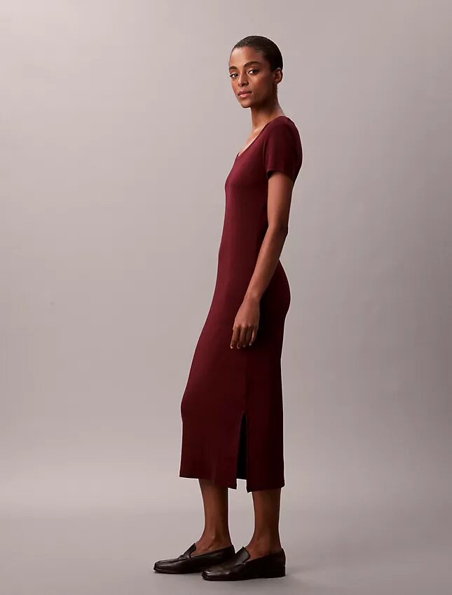 Rochie midi rafinată din bumbac Rochie midi rafinată din bumbac