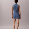 Rochie mini cu cusături din denim Rochie mini cu cusături din denim