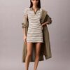 Rochie mini cu dungi și nervuri Monologo Rochie mini cu dungi și nervuri Monologo