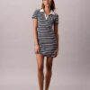 Rochie mini cu dungi și nervuri Monologo Rochie mini cu dungi și nervuri Monologo