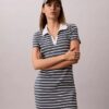 Rochie mini cu dungi și nervuri Monologo Rochie mini cu dungi și nervuri Monologo
