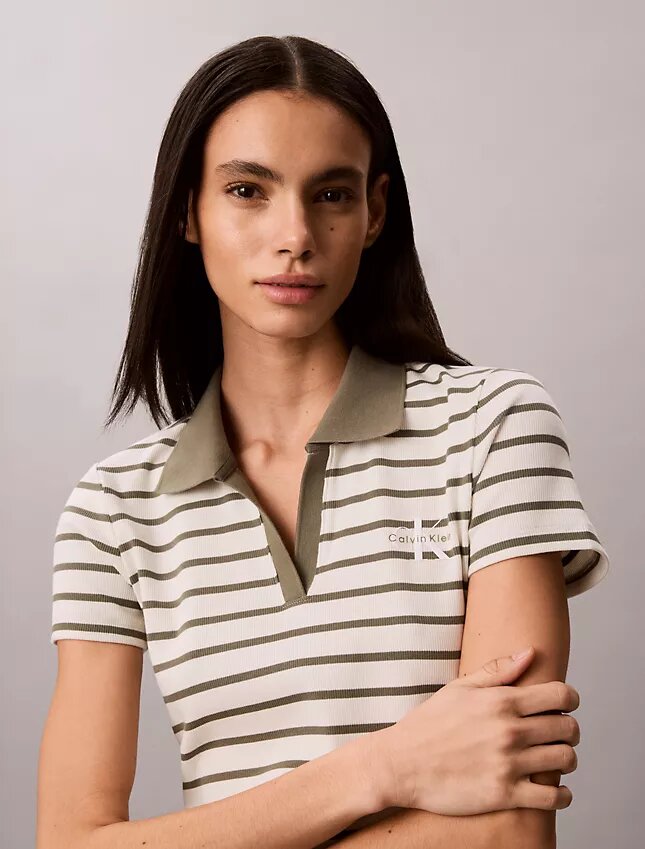 Rochie mini cu dungi și nervuri Monologo Rochie mini cu dungi și nervuri Monologo