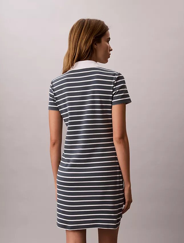 Rochie mini cu dungi și nervuri Monologo Rochie mini cu dungi și nervuri Monologo