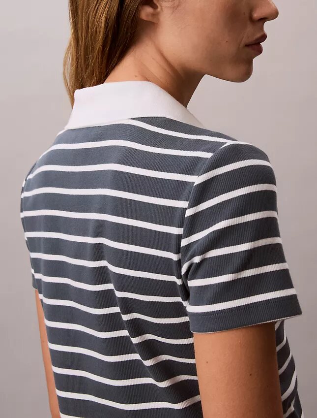 Rochie mini cu dungi și nervuri Monologo Rochie mini cu dungi și nervuri Monologo