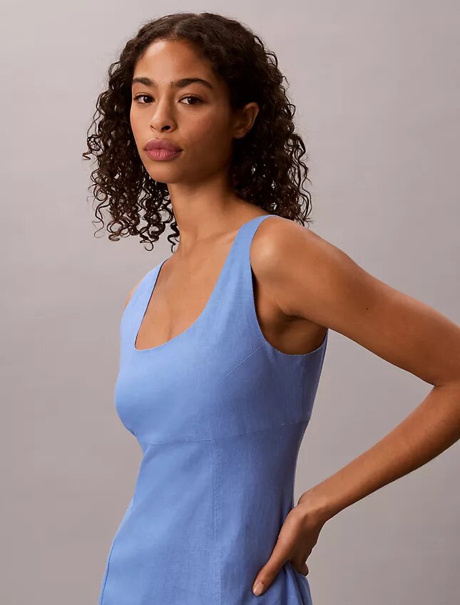 Rochie mini din amestec de in Rochie mini din amestec de in
